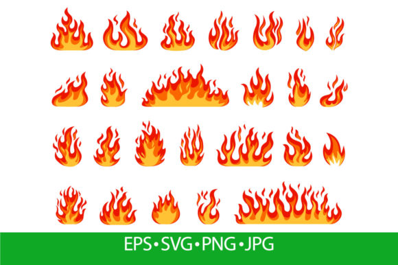 Download Cartoon Flame. Bonfire Flames, Fireballs - Flame Collection