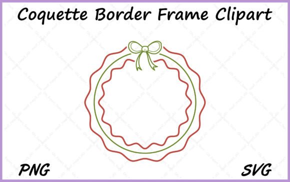 Download Circular Coquette Bow Border Vector SVG - Coquette bow border Collection