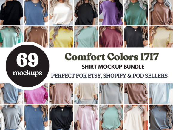Download Comfort Colors 1717 Shirt Mockup Bundle - Shirt mockup Collection