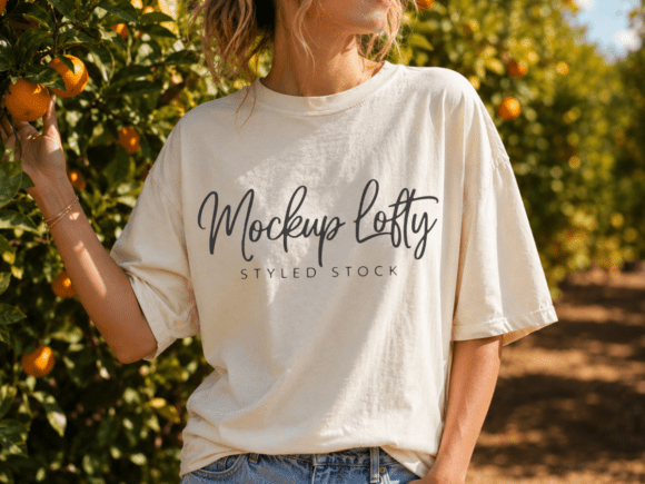 Download Comfort Colors 1717 Ivory T-shirt Mockup - Shirt mockup Collection