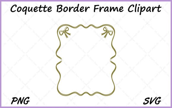 Download Coquette Bow Border Frame Vector PNG SVG - Coquette bow border Collection