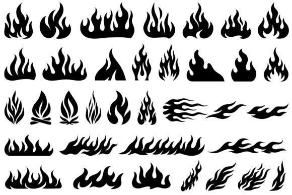 Download Fire Flame Silhouette - Flame Collection