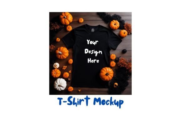 Download Black T-Shirt Mockup Halloween - Shirt mockup Collection