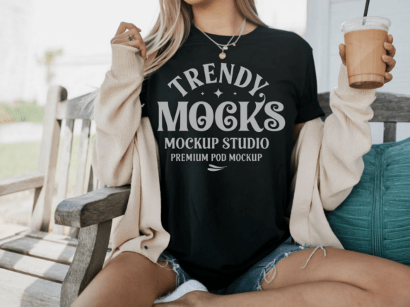 Download Bella Canvas 3001 Black T-Shirt Mockup - Shirt mockup Collection