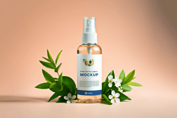 Download Clean Spray Bottle Label Mockup PSD - Spray bottle label Collection