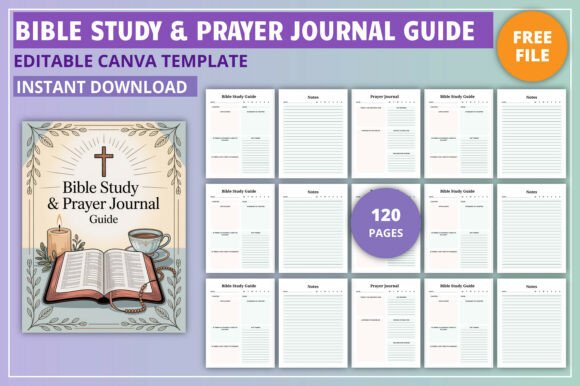 Download Bible Study &amp; Prayer Journal Guide - Premium Bundle